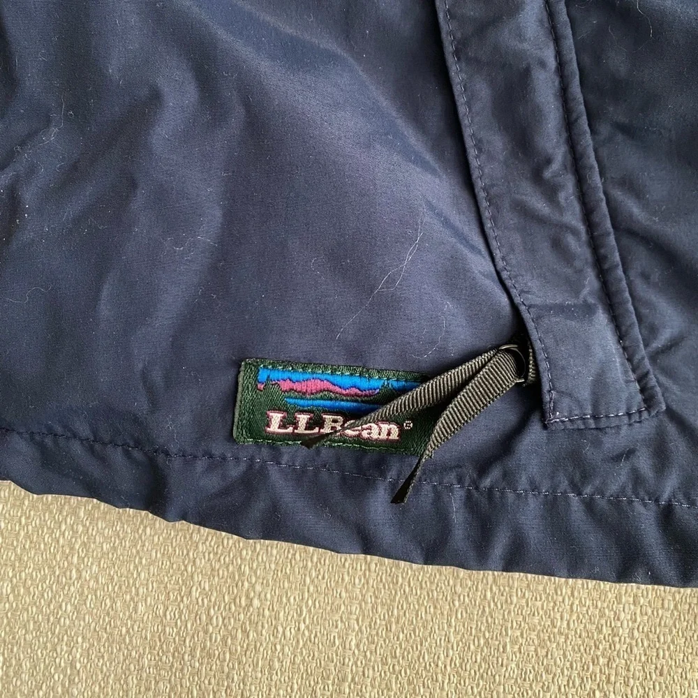 Vintage L.L. Bean Jacket Men’s Large Pullover Windbreaker Zip Up Hood